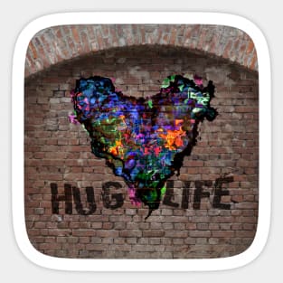 Hug Life - Blue Graffiti Sticker